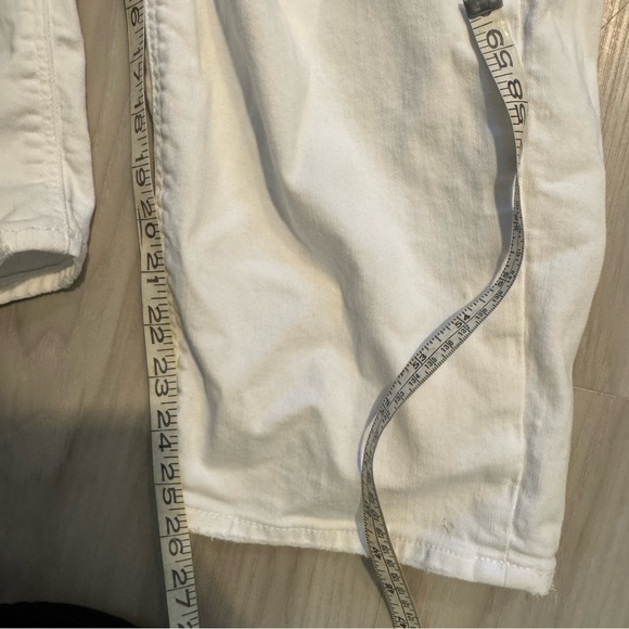 American eagle AE straight mom jeans white ripped knee distressed plus size 16R - Picture 13 of 14